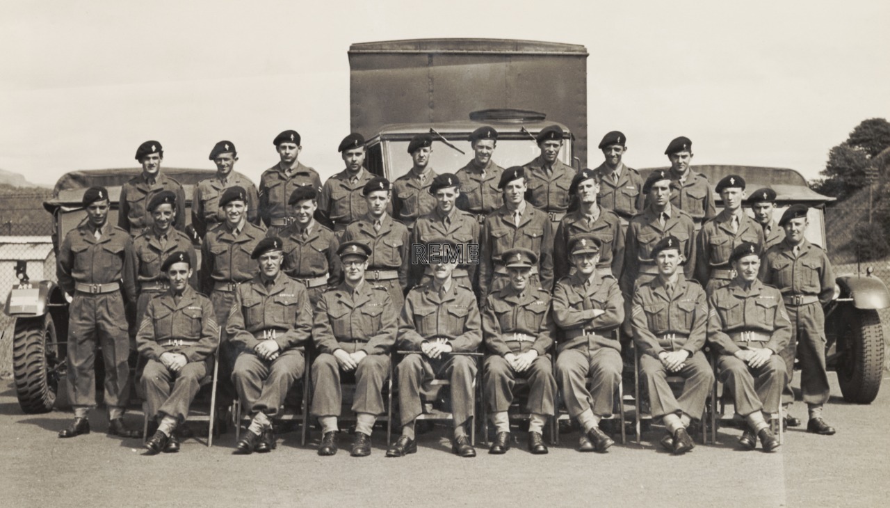 82 Telecommunications Workshop REME, Army Emergency Reserve (AER), Stirling, July 1955.