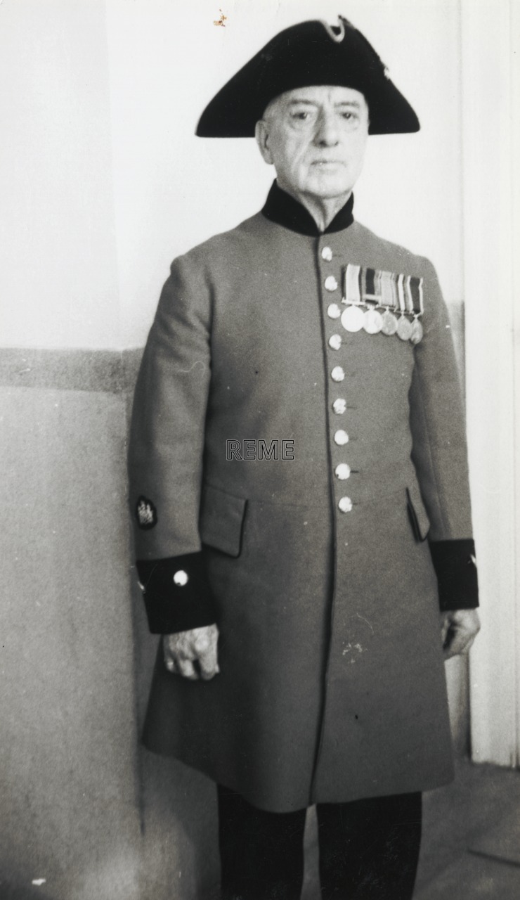 Armament Sergeant Major PB Haytor, Pensioner Royal Hospital, Chelsea, 1959.