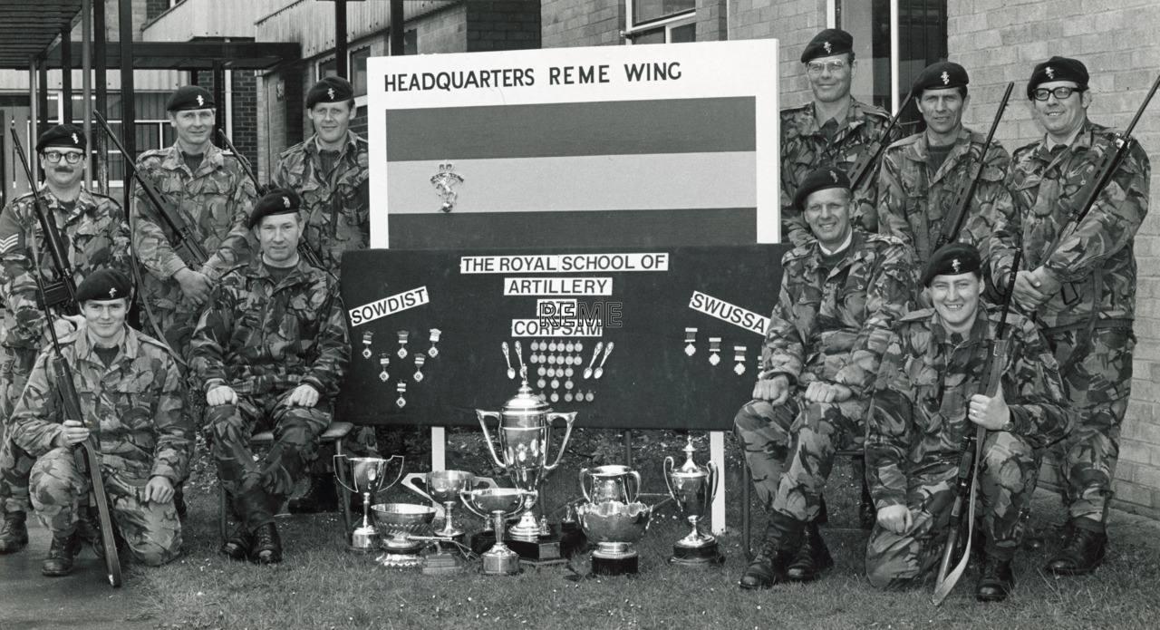 The Rifle Team, Royal School of Artillery, 1977.