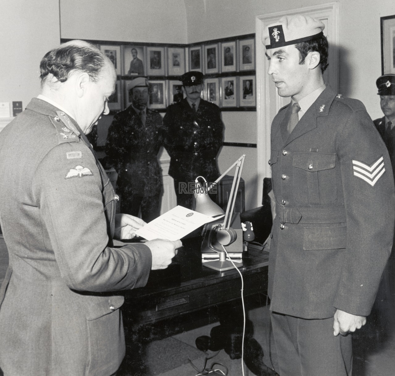 GOC’s Commendation Certificate presented to Sgt NP Hardy,1978