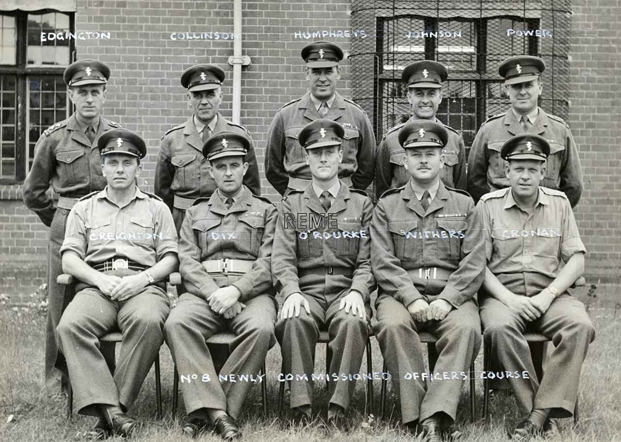 Group Photograph: No 8 Newly Commissioned Officers Course, REME Officers’ School