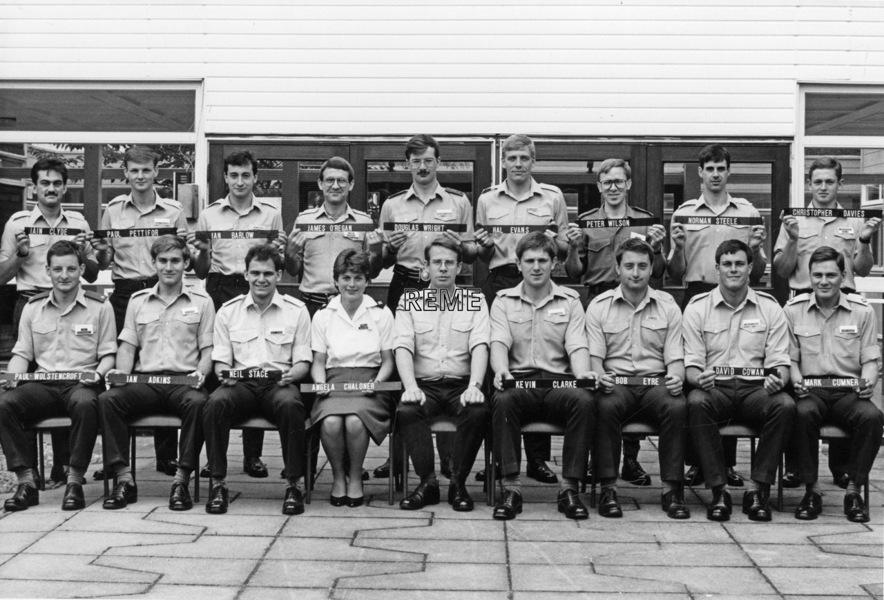 No 94 Regular Young Officers’ Course, REME Officers’ School, Arborfield.