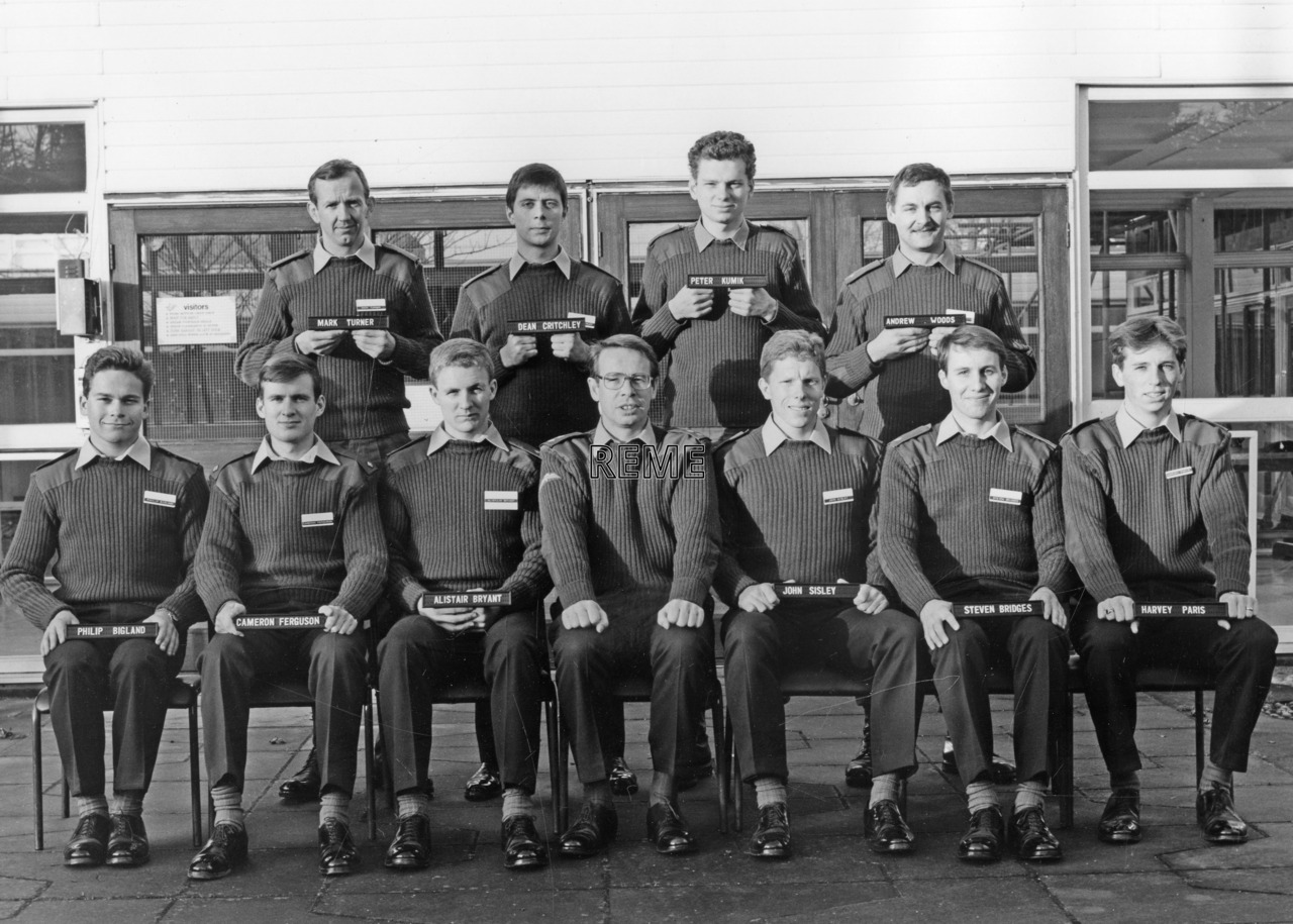 No 95 Regular Young Officers’ Course, REME Officers School, Arborfield.